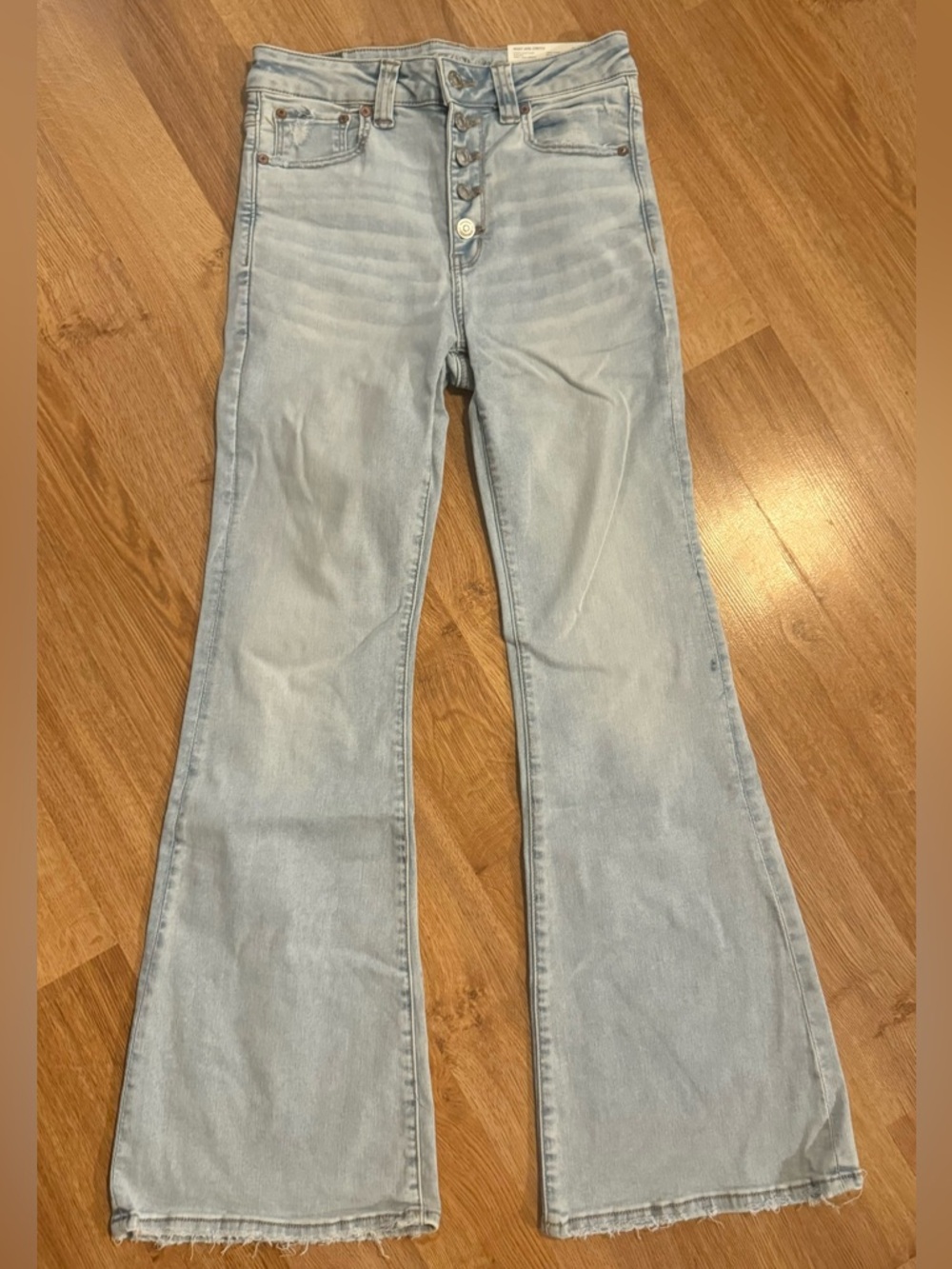 American Eagle Outfitters Next Level Stretch Super High-Rise Flare Jeans Sz 6